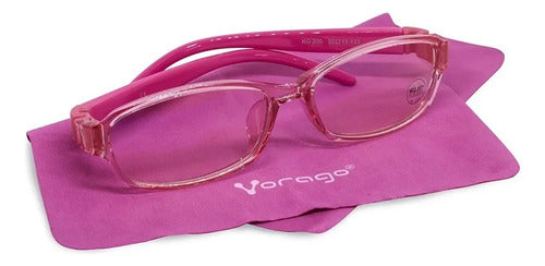 Lentes Protección Luz Azul Vorago Kg-200-pk Protección Uv Infantil Rosa