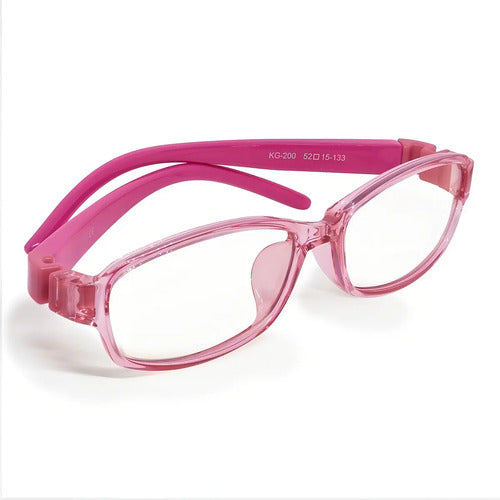 Lentes Protección Luz Azul Vorago Kg-200-pk Protección Uv Infantil Rosa
