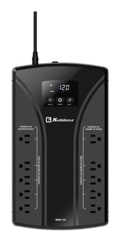 No Break Koblenz 9022 Usb, 450w, 900va, 10 Contactos Negro