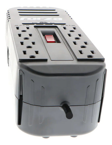 Regulador De Voltaje Forza 120v 1100w 2200va 8 Contactos Negro