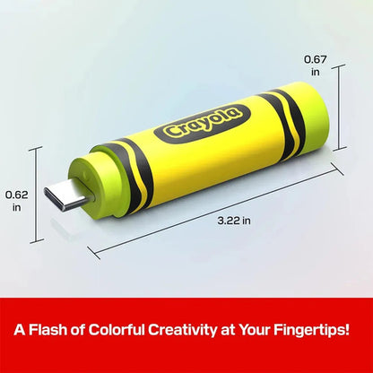 Unidad Flash Sandisk Crayola, 64 Gb, Usb-c, Color Verde Lima Amarillo