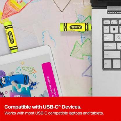 Unidad Flash Sandisk Crayola, 64 Gb, Usb-c, Color Verde Lima Amarillo