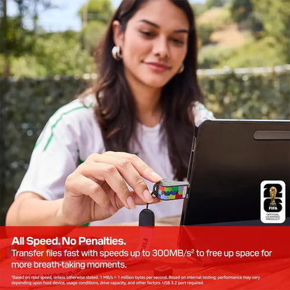 Unidad Flash Usb C Sandisk De 128 Gb Copa Mundial Fifa 2026 Negro
