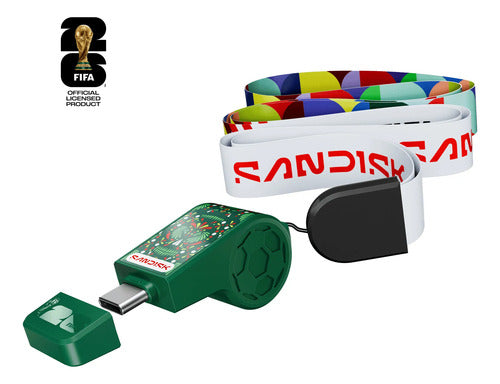 Memoria Usb Sandisk Fifa World 2026 Mexico 128gb Usb-c 3.0 Verde Fifa Copa Mundial