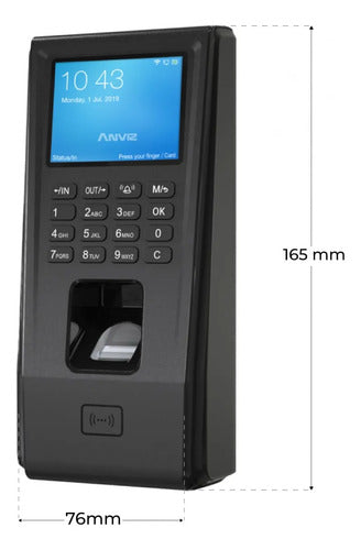 Control De Acceso Y Asistencia Anviz An-ep30-wifi Huella Negro