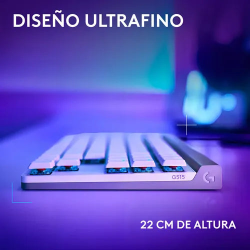 Teclado Gamer Con Cable Logitech G515 Tkl, Blanco Inglés Inglés Us