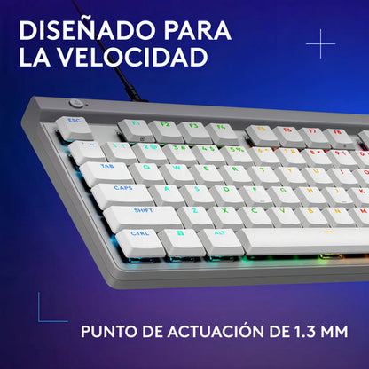 Teclado Gamer Con Cable Logitech G515 Tkl, Blanco Inglés Inglés Us