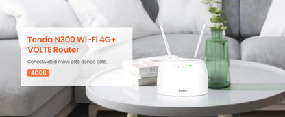 Router Tenda Fast Ethernet Firewall 4g06 N300, Inalámbrico