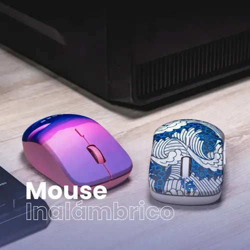 Naceb Mouse Inalámbrico Na-0138b Rosa 3 Botones Rosa