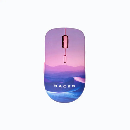 Naceb Mouse Inalámbrico Na-0138b Rosa 3 Botones Rosa