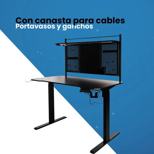 Escritorio Naceb Na-0647 Gamer Negro  1.18 Mx 1.20 M Negro