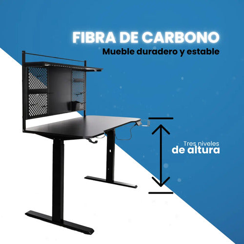 Escritorio Naceb Na-0647 Gamer Negro  1.18 Mx 1.20 M Negro