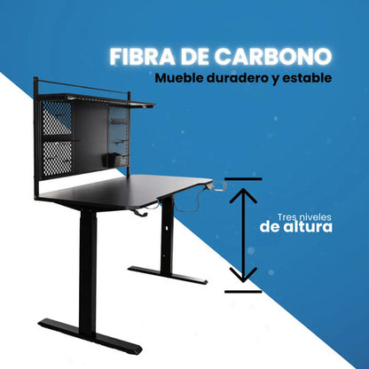 Escritorio Naceb Na-0647 Gamer Negro  1.18 Mx 1.20 M Negro