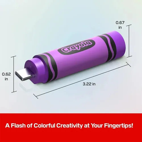 Unidad Flash Pen Drive Usb-c Sandisk Crayola De 64 Gb Morado Violeta