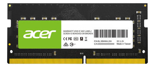 Memoria Ram Laptop Acer Sd100 Ddr4, 3200mhz, 16gb So-dimm