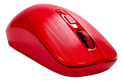 Mouse Inalambrico Naceb Na-0137r Usb 2.4 1600dpi 3 Botones Rojo