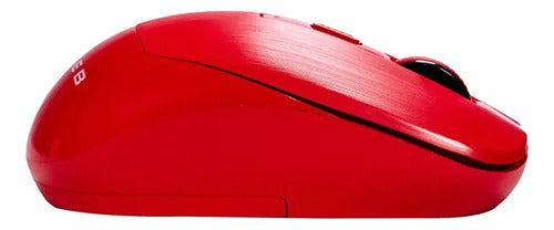 Mouse Inalambrico Naceb Na-0137r Usb 2.4 1600dpi 3 Botones Rojo