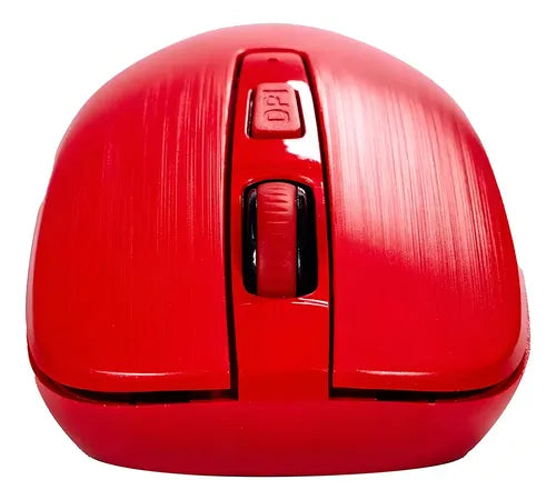 Mouse Inalambrico Naceb Na-0137r Usb 2.4 1600dpi 3 Botones Rojo