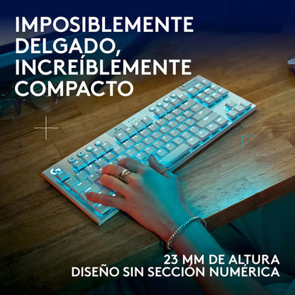 Teclado Logitech G915 X Tkl White 920-012732 Blanco Inglés Us