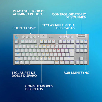 Teclado Logitech G915 X Tkl White 920-012732 Blanco Inglés Us
