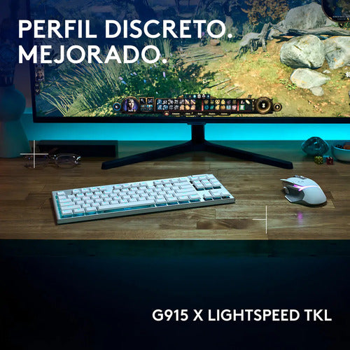 Teclado Logitech G915 X Tkl White 920-012732 Blanco Inglés Us