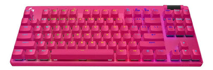 Teclado Inalámbrico Para Juegos Logitech G Pro X Tkl Magenta Magenta Inglés Us