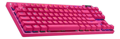 Teclado Inalámbrico Para Juegos Logitech G Pro X Tkl Magenta Magenta Inglés Us
