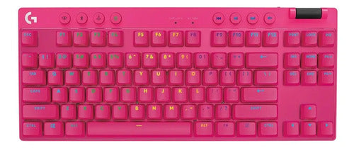 Teclado Inalámbrico Para Juegos Logitech G Pro X Tkl Magenta Magenta Inglés Us