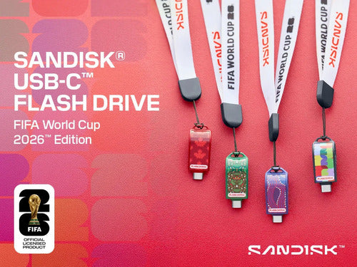 Sandisk Memoria Usb-c 64 Gb Fifa World Cup 2026 Color Negro Edición Global