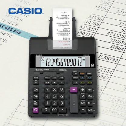 Calculadora Sumadora Casio Hr-200rc De Escritorio Negra Negro