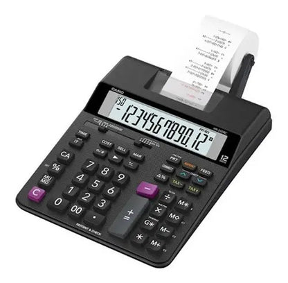 Calculadora Sumadora Casio Hr-200rc De Escritorio Negra Negro