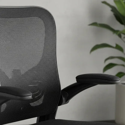 Silla Ejecutiva Nextep Ne-650a De Altura Y Descansa Brazos Negro Tela De Malla