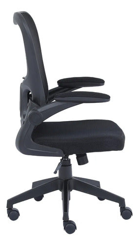 Silla Ejecutiva Nextep Ne-650a De Altura Y Descansa Brazos Negro Tela De Malla