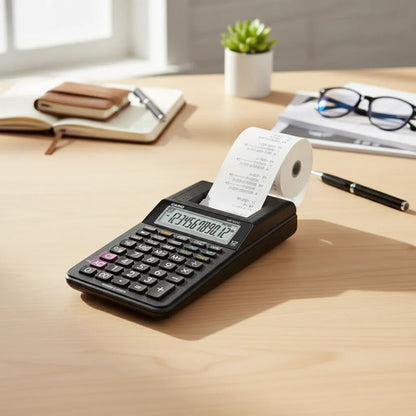 Calculadora Con Impresor Casio Sumadora Hr-10rc Color Negro Negro