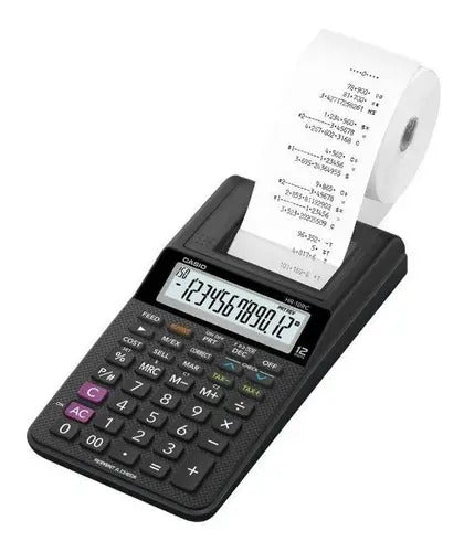 Calculadora Con Impresor Casio Sumadora Hr-10rc Color Negro Negro
