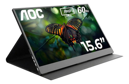 Monitor Aoc Con Pantalla De 15.6  60hz Y Resolución Full Hd Negro