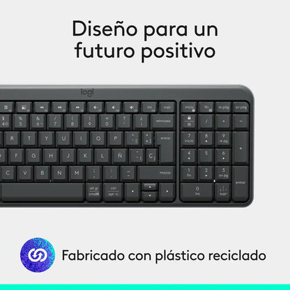 Teclado Logitech K250, Inalámbrico, Bluetooth, Negro Español Negro Español España