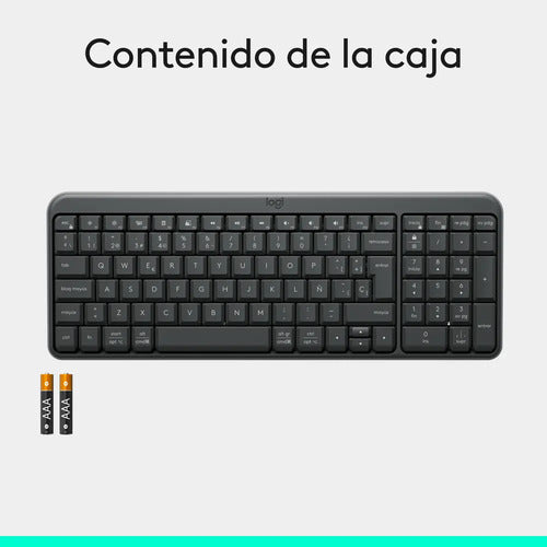 Teclado Logitech K250, Inalámbrico, Bluetooth, Negro Español Negro Español España
