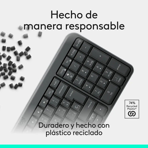 Teclado Logitech K250, Inalámbrico, Bluetooth, Negro Español Negro Español España