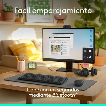 Teclado Logitech K250, Inalámbrico, Bluetooth, Negro Español Negro Español España