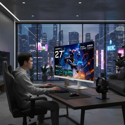 Monitor 27 Gigabyte M27q2 Ice Ips Gaming Qhd 200hz 1m Blanco Blanco