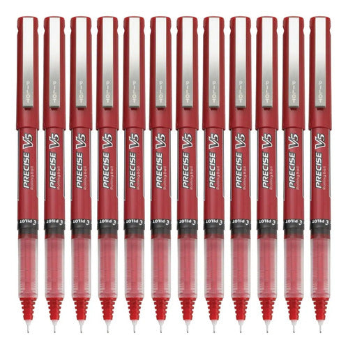 Plumas Pilot Precise V5 Roller Rojo 0.5 Mm Caja 12 Unidades Rojo