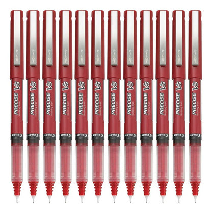 Plumas Pilot Precise V5 Roller Rojo 0.5 Mm Caja 12 Unidades Rojo
