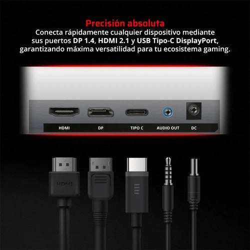 Monitor Gamer Curvo 23.8 Andromeda Mag24y 180hz 1ms Blanco Blanco