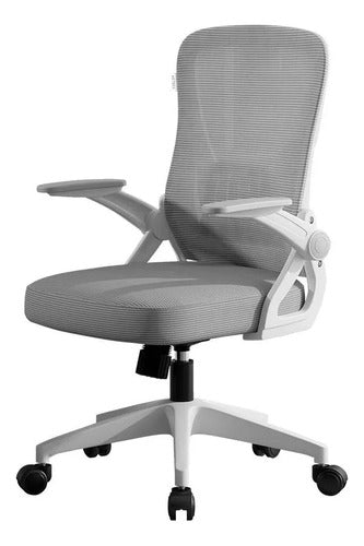 Acteck Silla Flux Core Ec303 Respaldo Malla Reposabrazos Gri Gris Malla