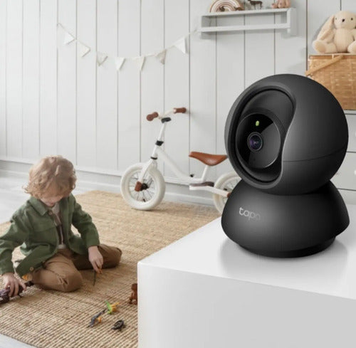 Cámara Wi-fi Vigilancia 360o Tp-link 3mp Tapo 2k, Negro Negro