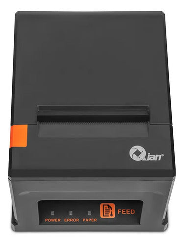 Impresora De Tickets Qian, Térmico 80mm, Bluetooth, Ethernet Negro