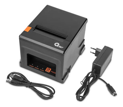 Impresora De Tickets Qian, Térmico 80mm, Bluetooth, Ethernet Negro