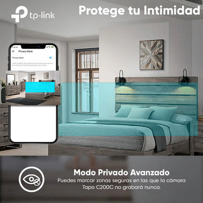 Cámara De Seguridad Tp-link Tapo C200c Fhd Interior Nocturna Blanco