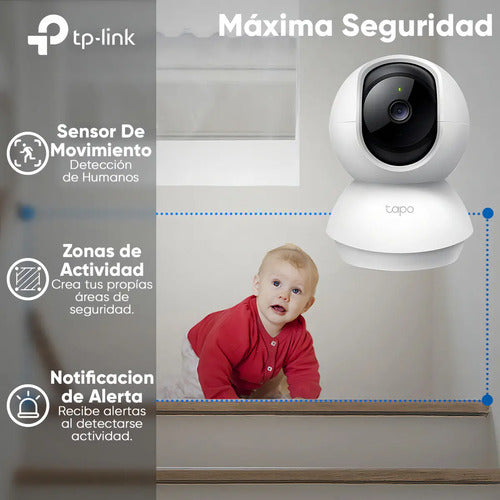Cámara De Seguridad Tp-link Tapo C200c Fhd Interior Nocturna Blanco